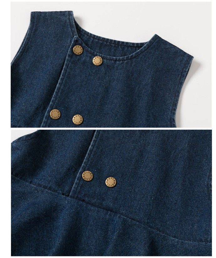 Mädchen Denim Anzug Herbst Neue Kinder T-Shirt Weste Weite Beinhose Dreiteiliger Anzug Weibliches Baby Koreanische Herbstkleidung_voghion.com