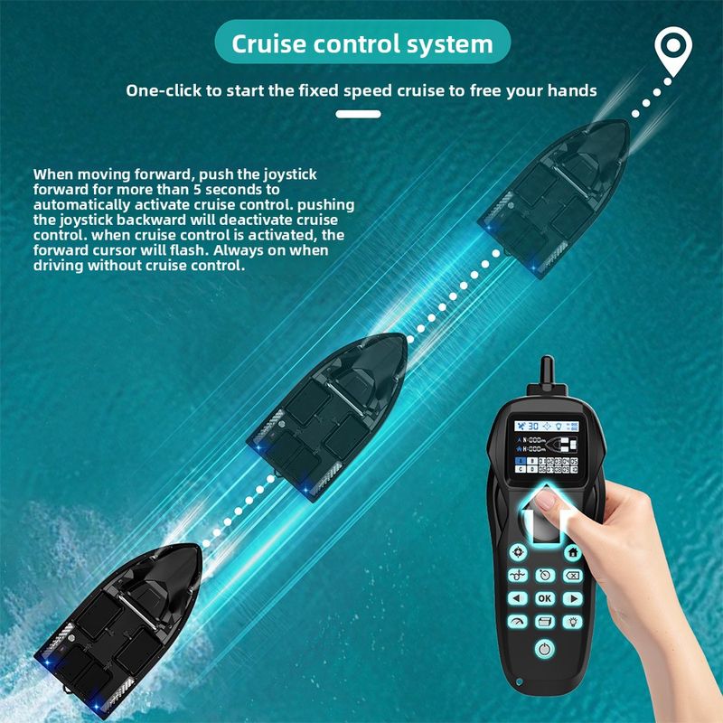 V803GPS New Model Remote Control Boat Electric Four Bait Compartments Dual Antenna 200 Fishing Points With Fish Finder_voghion.com