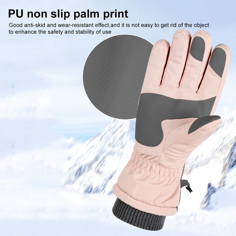 Waterdichte Ski Dames Winter Touchscreen Sneeuw Fleece ed Warme Thermische Handschoenen voor Snowboard Skiën Hardlopen Cycl_voghion.com