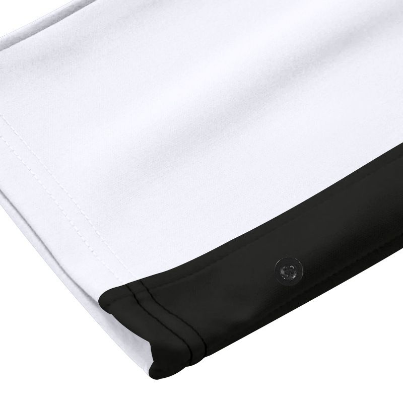 Men's Oversized Straight-Leg Pants – Breathable Polyester, Drawstring Waist, Color-Block Design (White/Black/Khaki/Blue/Gray, S-XXXL)_voghion.com