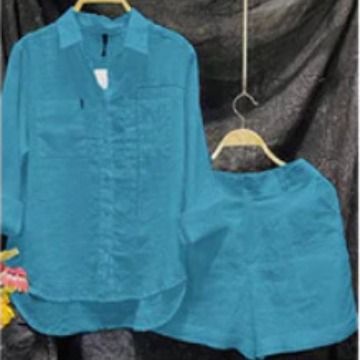 Audday Spring And Summer Plus Size Loose Elegant Casual Stylish Youthful Fashion Long Sleeve Solid Color Sports Suit_voghion.com