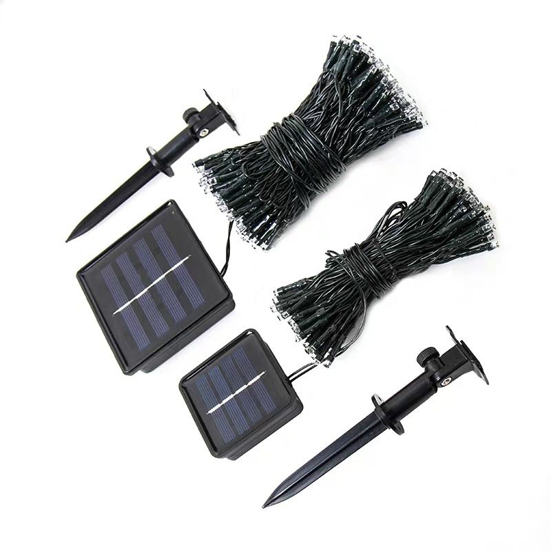 Solar LED String Lights With USB & Battery Power, Waterproof IP44 For Garden Patio Christmas Party Wedding Decoration, 8 Modes Dimmable Fairy Lights_voghion.com