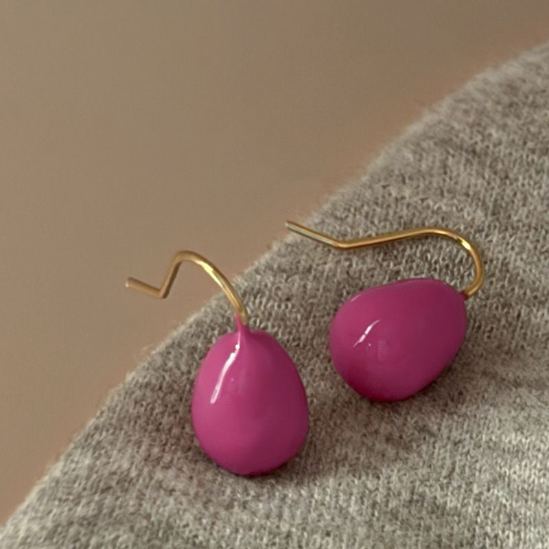 Orecchini a forma di cuore con perla d'amore, piccoli e unici, stile estivo rinfrescante, per ragazze, da donna_voghion.com