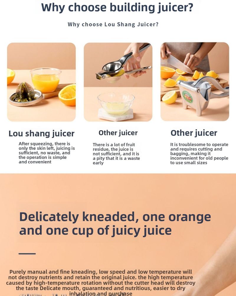 304 Portable Manual Juicer Squeezer Juice-Pulp Separator Orange Lemon Household Juicing Tool_voghion.com