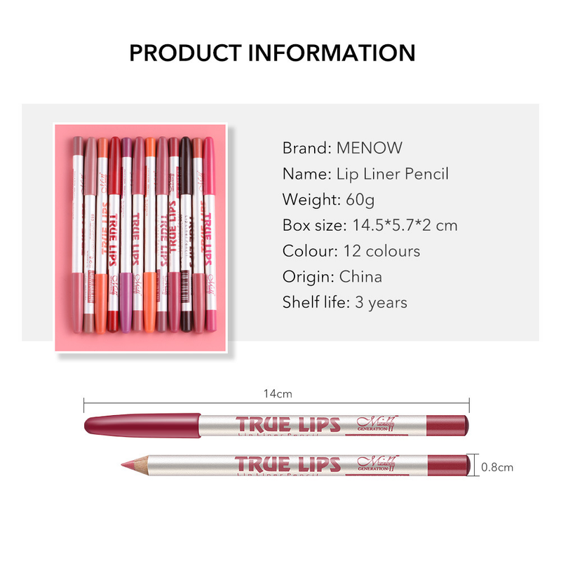 Beauty Care shop 12 pièces lèvres Lipliner maquillage Sexy rouge mat Contour teinte rouge à lèvres stylo imperméable longue durée antiadhésif C stick_voghion.com