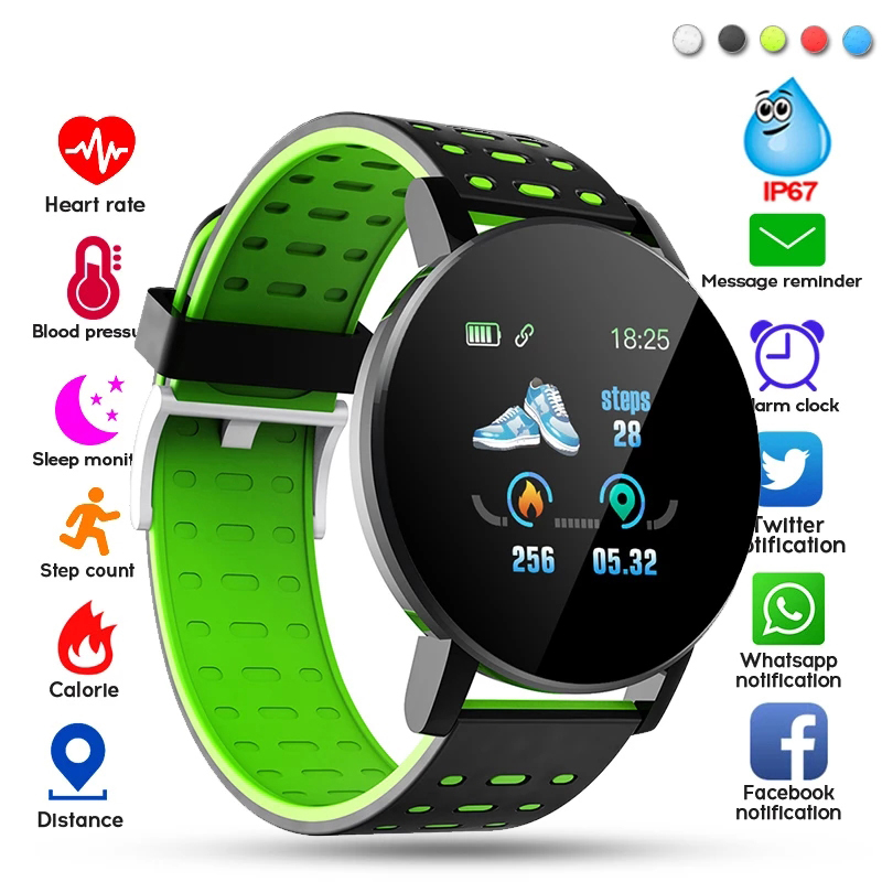 Barns Sport Smart Watch Led Digital Klocka Vattentät Smartwatch Rate Monitor Fitness Tracker Klocka Pojke Och Tjej_voghion.com
