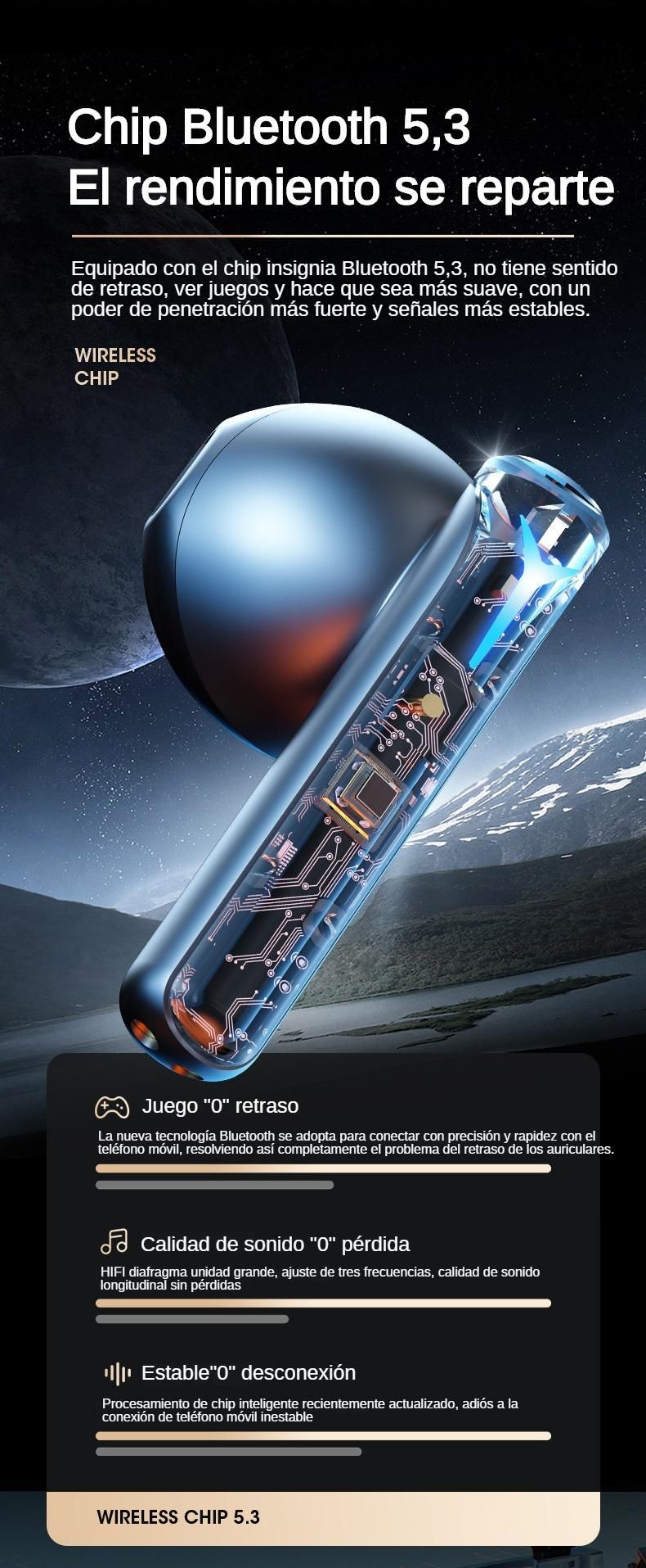 2025 SANLEPUS Wireless Cool Breathing Light, Bluetooth 5.3 24 Hours Of Playtime Charging Case, Gaming Headphones, In-Ear_voghion.com