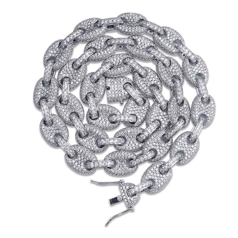 Hip-Hop-Halskette Massiv 12mm Schwäin-Nues-Kette Koffer-Agebaute Zirkonium Volldiamant Armband Trendy Männer- a Fraen Accessoiren_voghion.com