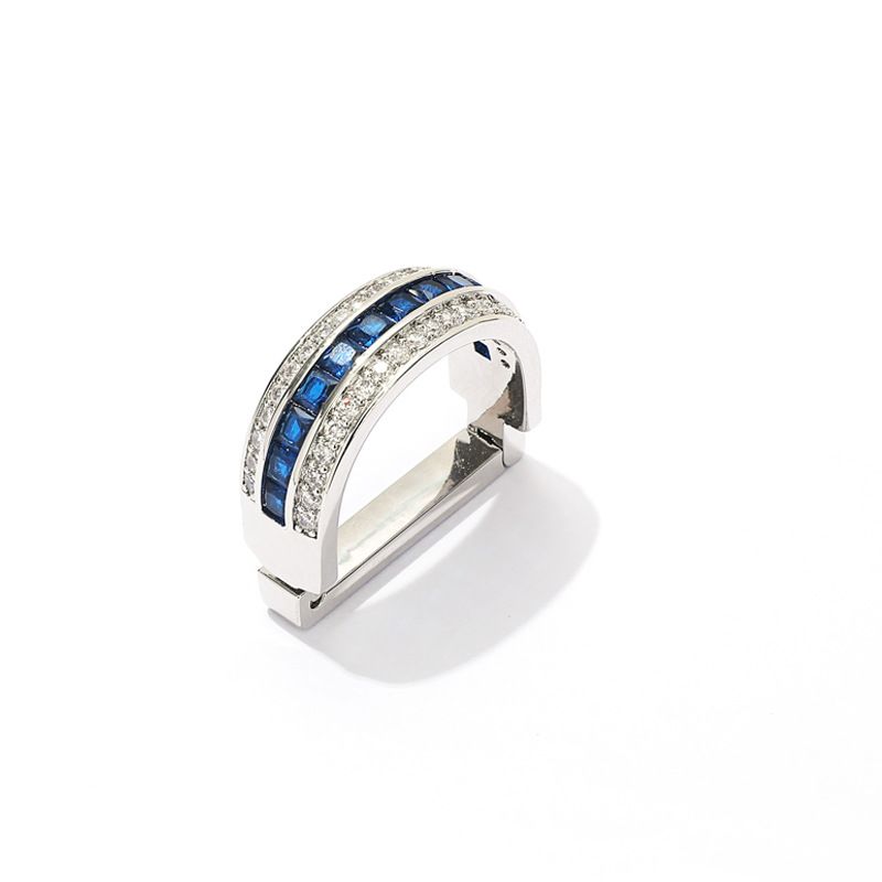 Gioielli da uomo, una varietà di fermacravatta con fibbia a forma di D, di alta qualità, con zirconi micro intarsiati, anello fisso, accessori di moda_voghion.com