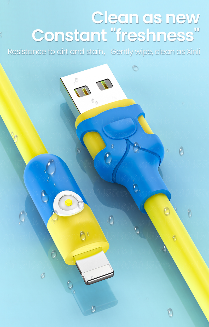 Thick Extra USB Charging Cable For iPhone 14 13 12 11 Pro Max XS 6s 7 8 Plus Soft TPE Phone Fast Charger Cord_voghion.com