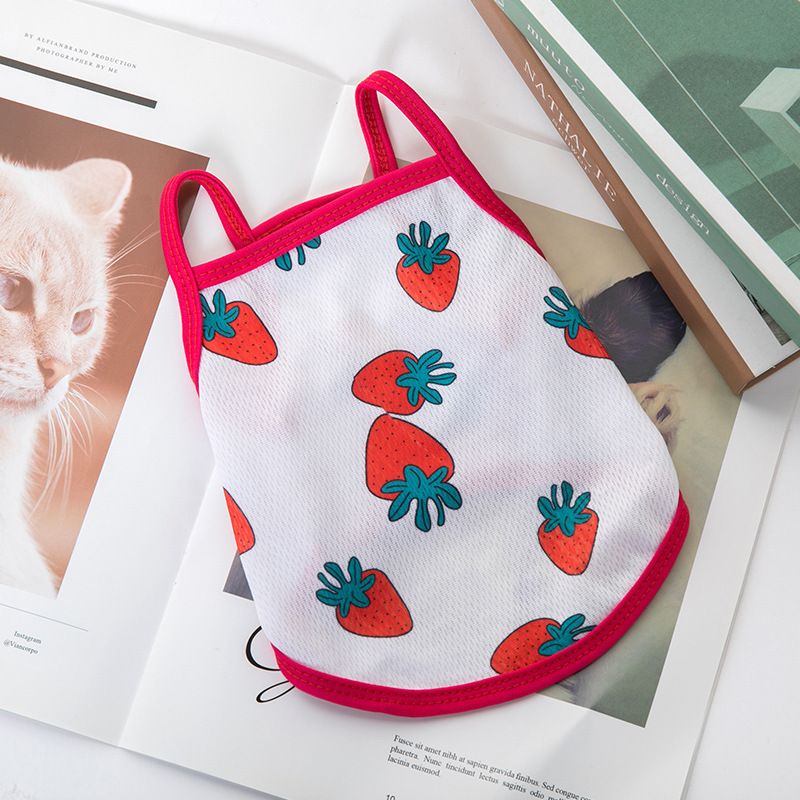 Pet Clothes Cat Bichon French Bulldog Pomeranian Small New Vest Strap Dog Apparel Summer Thin Style_voghion.com