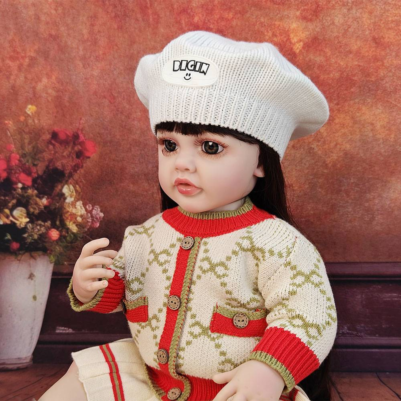 22 tommer fuld blød vinyl krop Genfødt baby pige dukke 55 cm realistisk prinsesse småbørn Bebe bad ledsager legetøj Fødselsdags nytårsgave_voghion.com