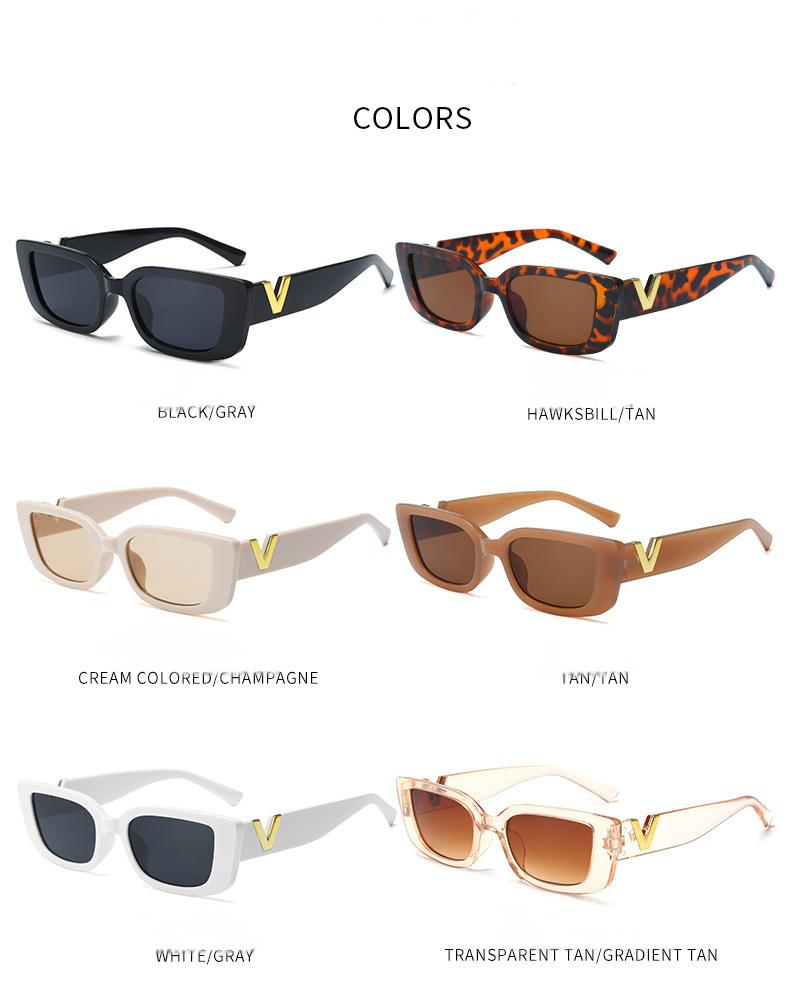 Occhiali da sole quadrati piccoli, alla moda, hipster, UV400, per donna, occhiali da sole retrò leggeri con montatura sottile in metallo_voghion.com