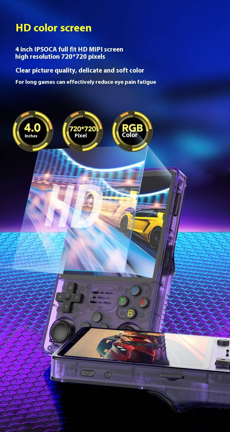 R36S Open Source Handheld Game Console - 4 Inch IPS Screen Retro PSP Style Portable Gaming Device With WiFi & 5000+ Classic Games_voghion.com