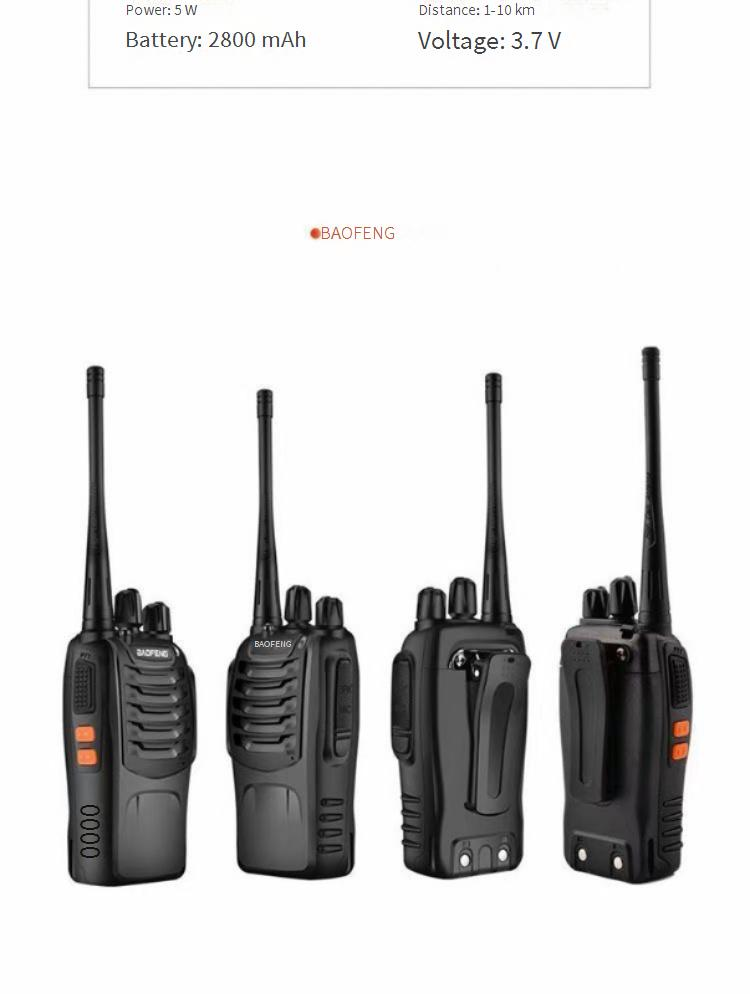 Walkie Talkie 888s Buitenintercom Burgerlijk Handheld Handheld Hotel Bouwplaats Restaurant Baofeng Dubbel Station Installatie_voghion.com