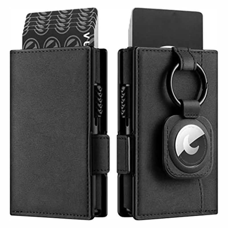 Men's Bags Activity Locator Wallet RFID Anti Theft Automatic Pop Up Card Holder Multiple Card Slots Large Capacity Card Holder_voghion.com