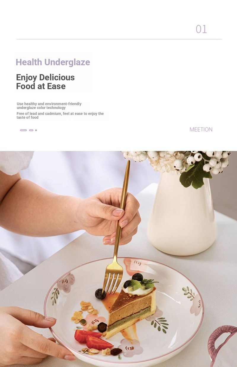 Hand-Painted Chinese Hat Bowls – 5-Inch Ceramic Rice/Noodle Bowls Set (Microwave Safe, Floral Design, New Zen Style)_voghion.com