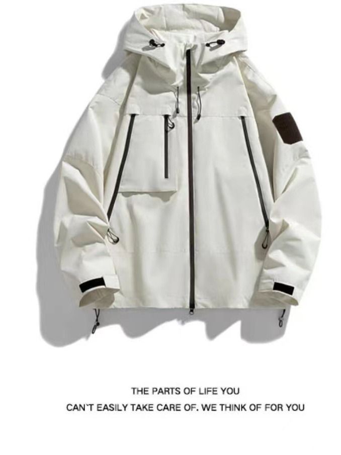 Universal Spring And Unisex Jacket 2024 Autumn Outdoor Sports Casual Hooded Functional Style Workwear Bag_voghion.com