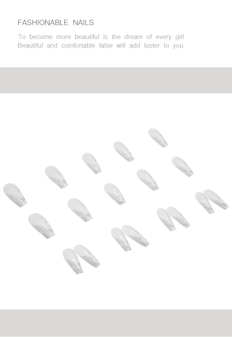 Ongles simples et élégants, motif amour blanc creux, nouvelle manucure, produit fini, ongles amovibles_voghion.com