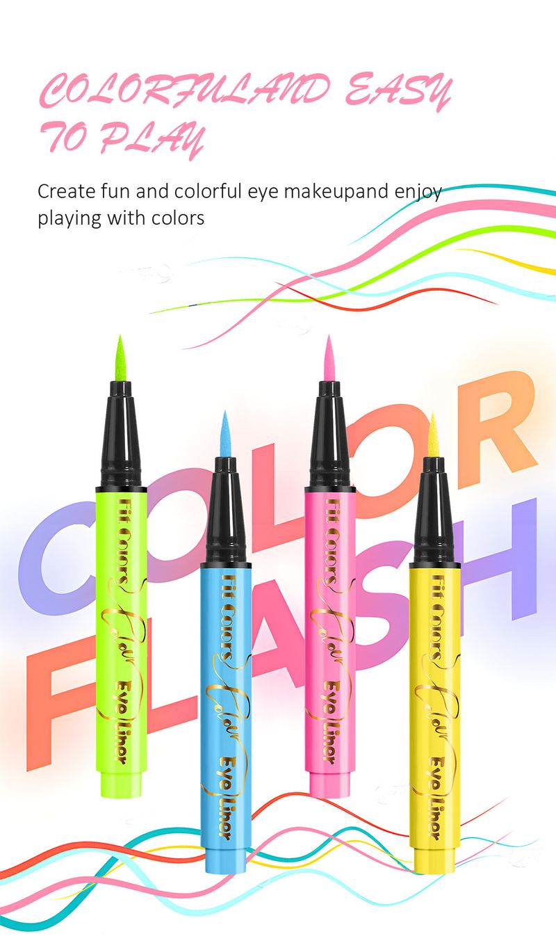 Ombretto e eyeliner combinati, colori adatti, 12 colori, penna eyeliner fluorescente UV, penna per pitturare viso e corpo, festival, palcoscenici, feste_voghion.com