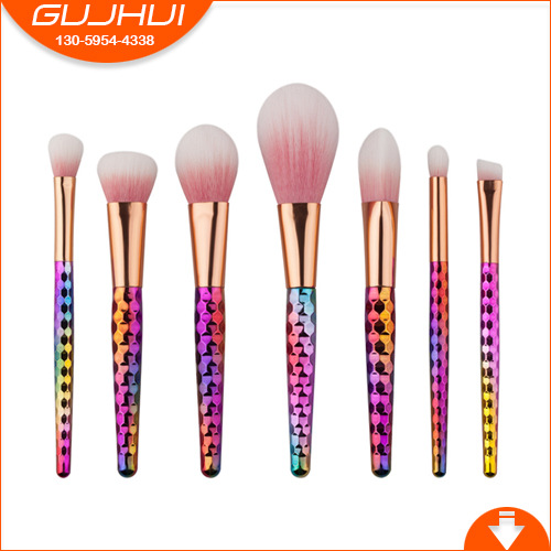 Juego de 7 brochas de maquillaje en forma de panal, herramientas de belleza, utensilios de maquillaje, brocha para sombra de ojos GUJHUI_voghion.com