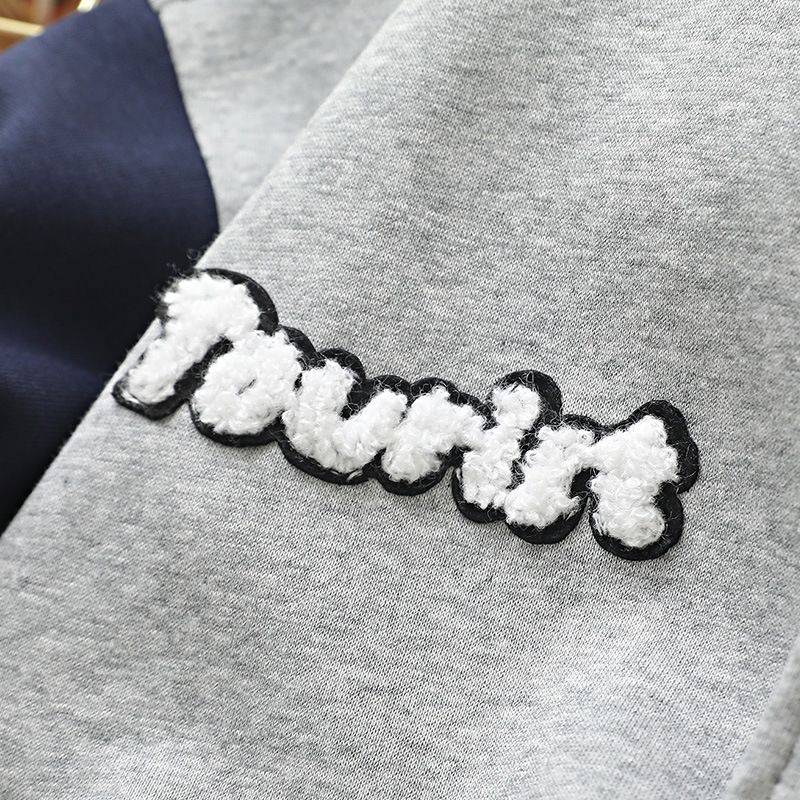 Mother & Kids „Unisex-Baseballjacke für Kinder, weiche Baumwolle, lässige Oberbekleidung für Jungen und Mädchen (ab 8 Jahren) – Grau/Schwarz/Rot“_voghion.com