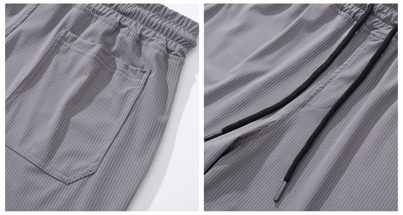 Spodnie sportowe męskie z wysoką elastycznością, szybkoschnące, duże rozmiary, spodenki trzy czwarte, spodenki do biegania przez płotki, maraton_voghion.com