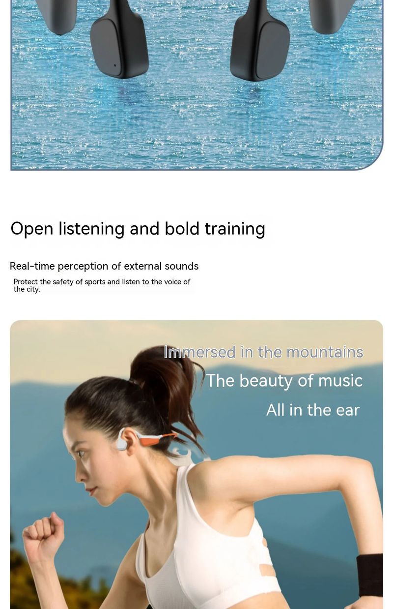 For Xiaomi I18pro Bone Conduction Earbud Wireless Headphones Compatible Bluetooth Earphone TWS With Mic Swimming Wear_voghion.com
