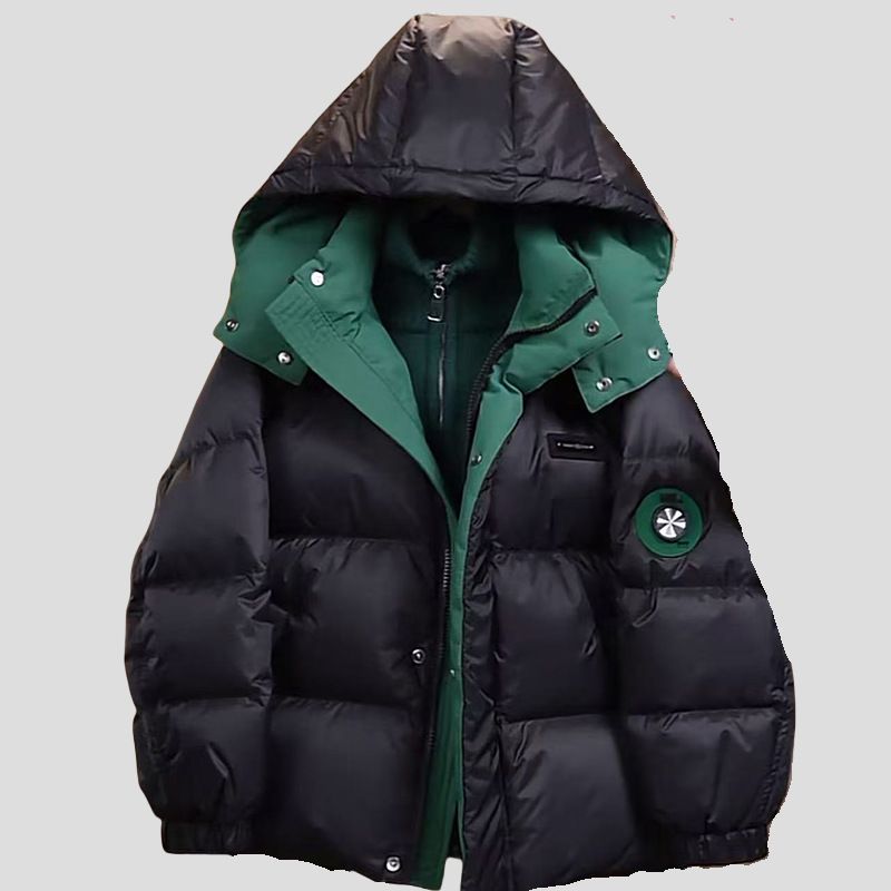 Boys' Winter Hooded Puffer Jacket - Lightweight Warm Coat With Polyester Fill, Water-Resistant Outer, Adjustable Fit For Kids 120-170cm_voghion.com
