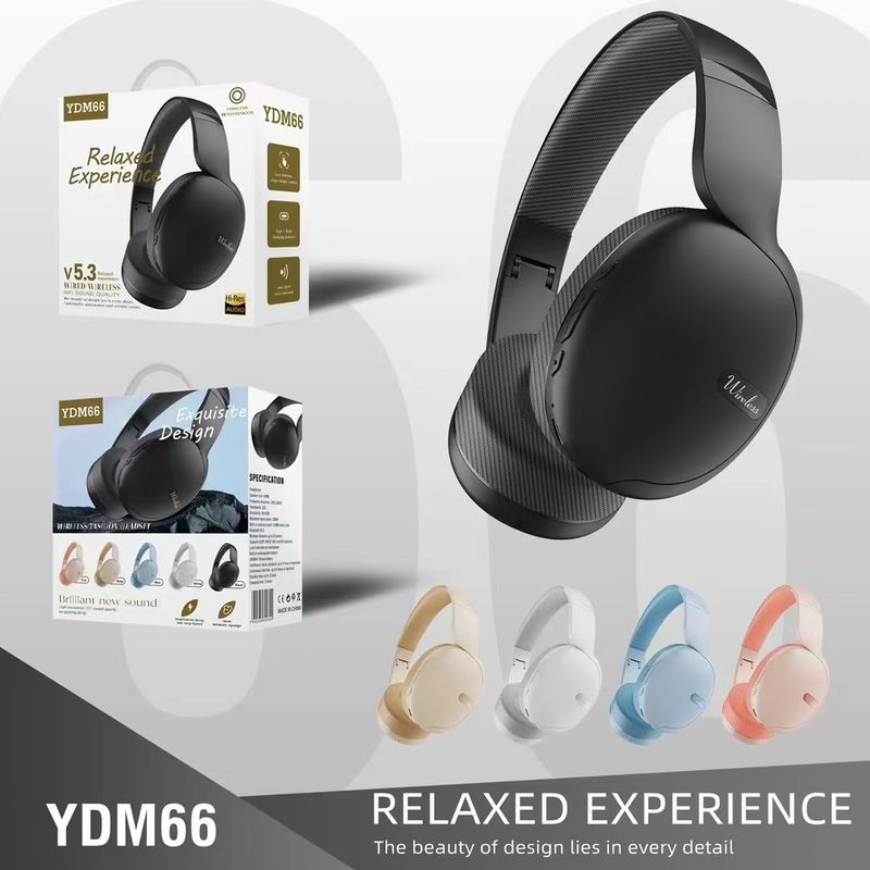 YDM66 Nuove cuffie wireless Bluetooth over-ear con bassi da gioco universali per telefoni cellulari_voghion.com