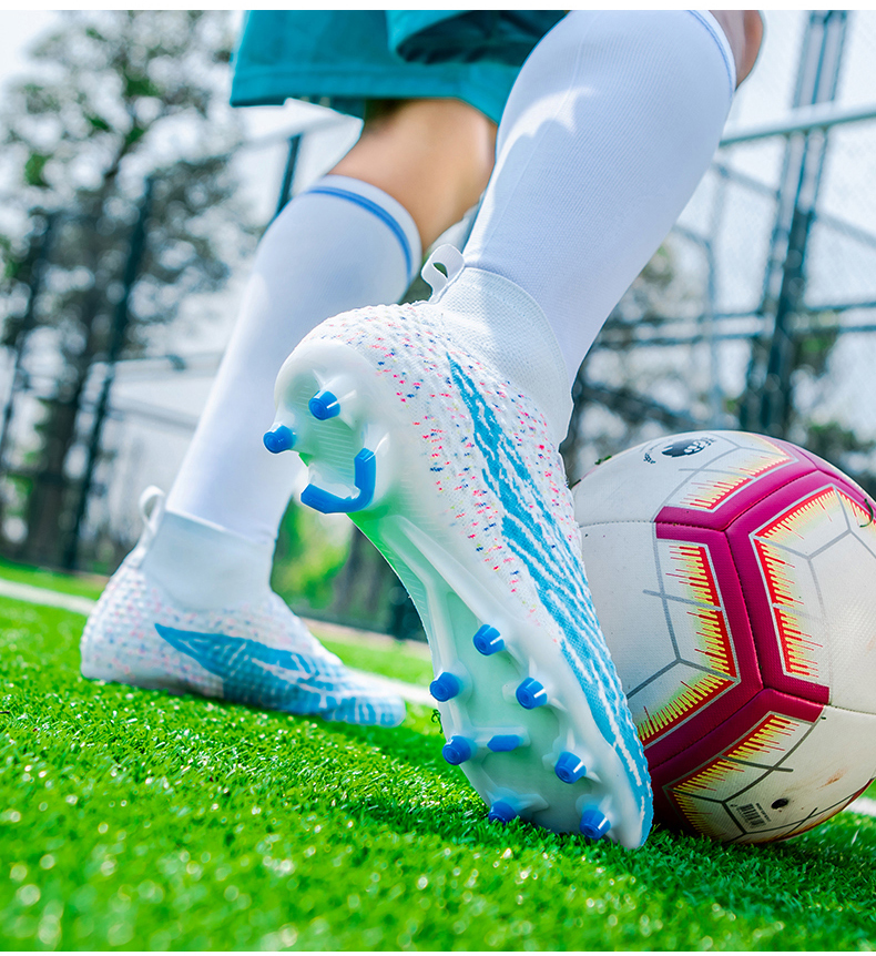 Vīriešu futbola apavi iekštelpu sportam, treniņu apavi, profesionāli apavi, neslīdoši, futzāla lidojoši, austi TF/FG apavi._voghion.com