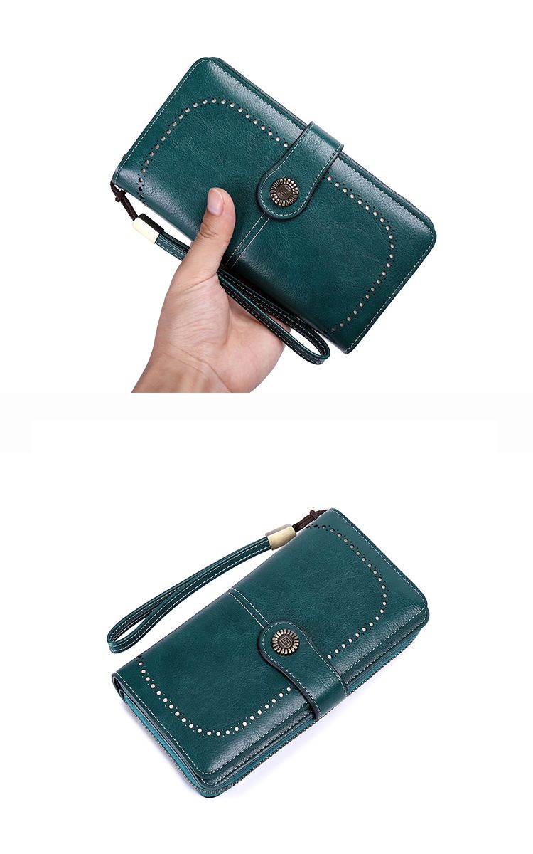 Women's Wallet Wallet Anti-Magnetic Wallet Long Zipper Large Capacity Clutch Wallet_voghion.com