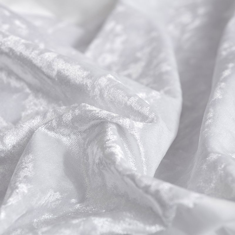 Ropa de cama minimalista moderna de lujo: juego de patchwork de terciopelo blanco para camas individuales estadounidenses_voghion.com