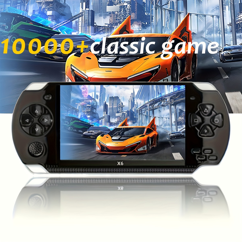 De X6 draagbare spelconsole heeft een 4,3-inch groot HD-scherm, 8 GB RAM, meer dan 20.000 ingebouwde games, muziek en video_voghion.com