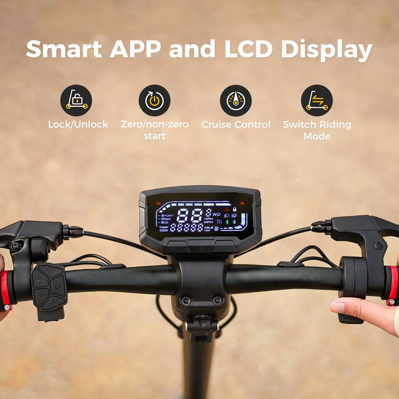 iScooter Ix7 Pro 2000W električni skuter z dvojnim motorjem APP Control 60km/h 17.5AH 10-palčna terenska pnevmatika zložljivi električni skuterji_voghion.com