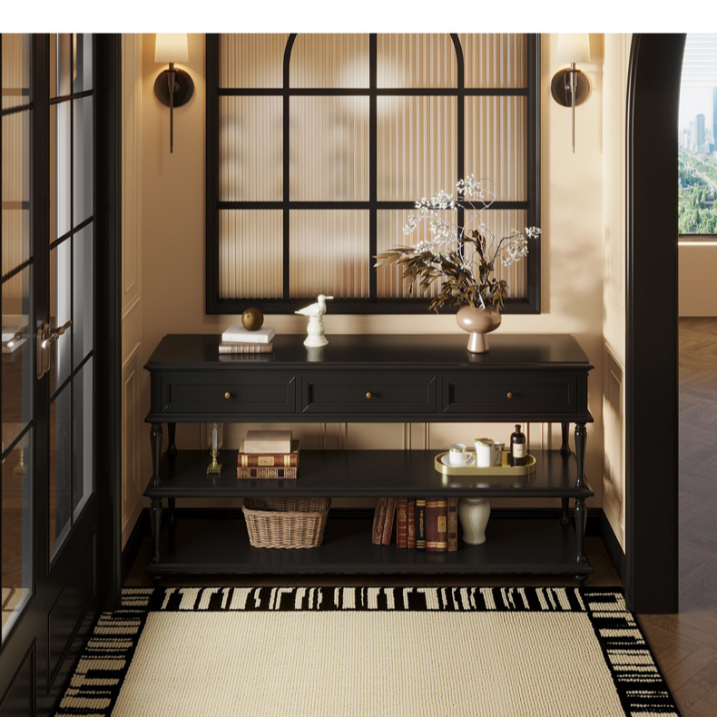 Heimtextilien-Fußmatte für den Eingangsbereich, französischer Creme-Stil, hochwertige Fußmatte für den Eingangsbereich, Foyer, Veranda, Fußmatte, leichter Luxus-Teppich_voghion.com