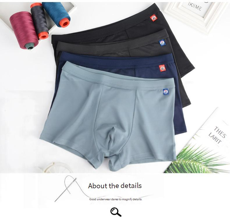 Intimo da uomo di classe A, antibatterico, traspirante, di grandi dimensioni, a vita media, boxer da ragazzo, per autunno e inverno_voghion.com