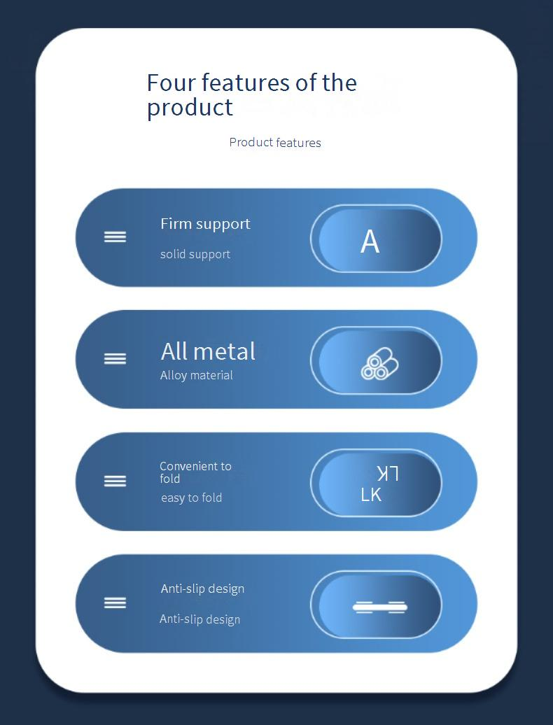 Xiangzhongbao Portable Aluminum Alloy Foldable Phone Stand With 360° Rotation For Smartphones And Tablets - Ideal For Streaming, Office, And Home Use_voghion.com