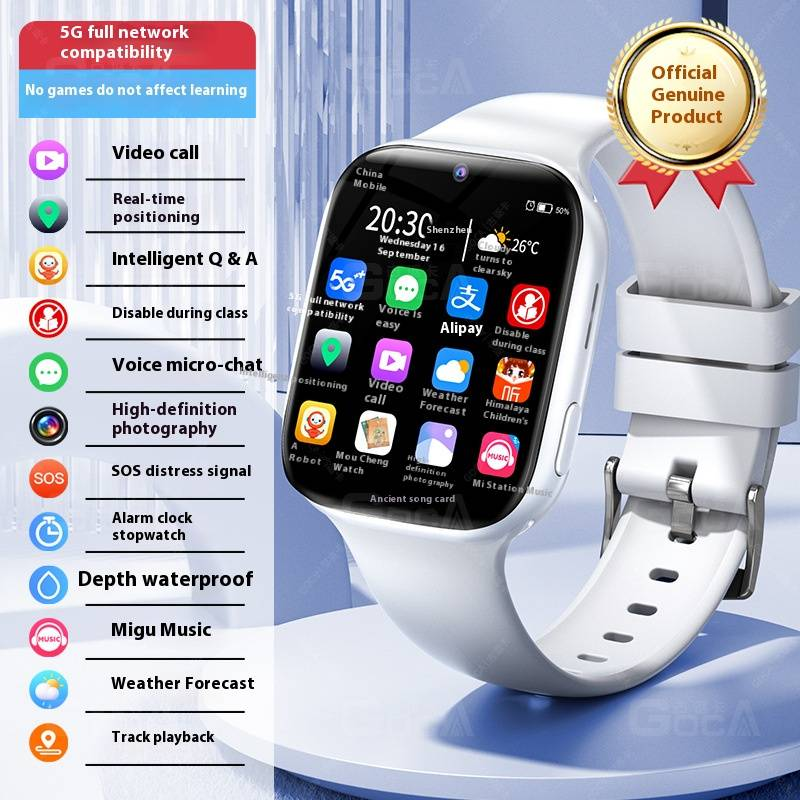 5G Smart Watch For Kids & Teens With HD AMOLED Screen, GPS Tracking, SIM Card Support, Parental Controls & Contactless Payment_voghion.com