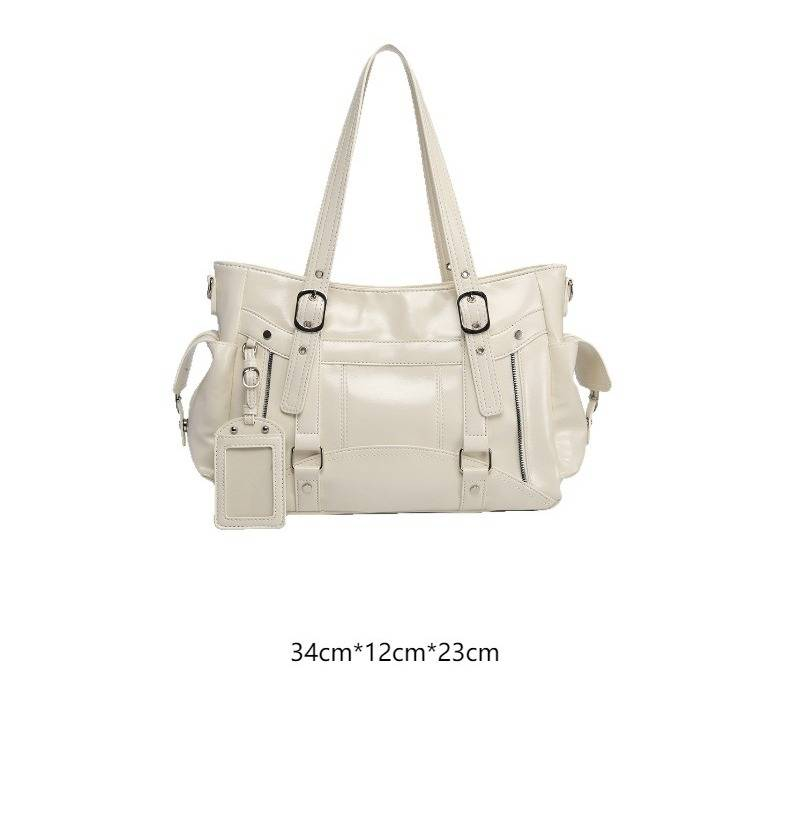 Trendy Retro Crossbody Tote Bag For Women - Stylish Large Capacity Shoulder Bag With Adjustable Strap, Zip Closure & Spacious Interior_voghion.com