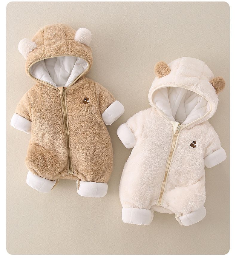 Baby höst vinterkläder med extra bomull tjockt hopp, skurna män och kvinnor baby flanell varmt utomhushopp_voghion.com