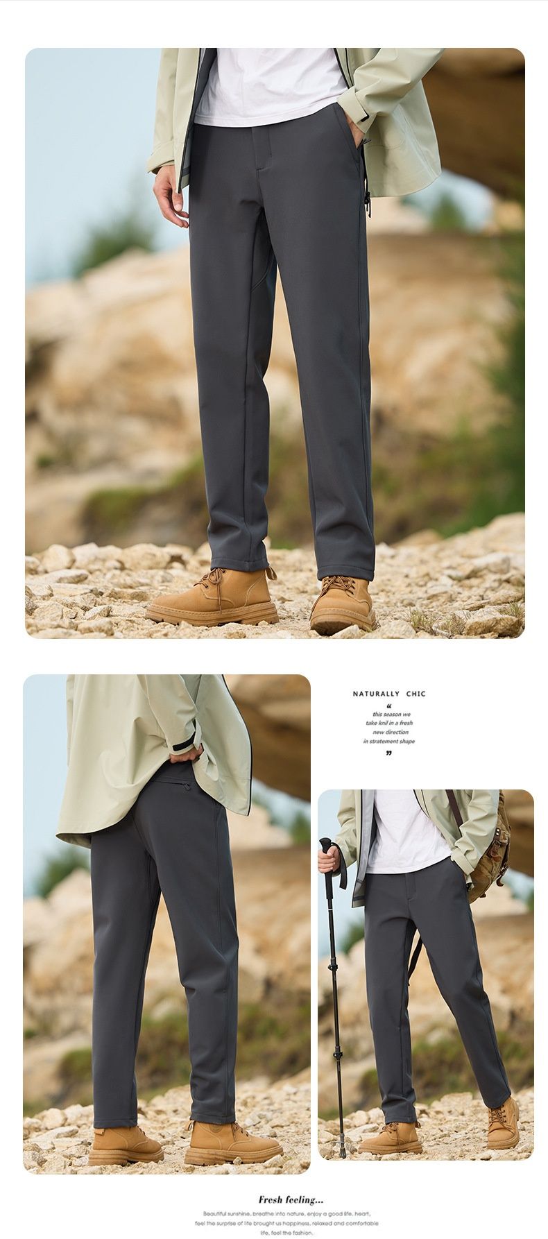 001 Outdoor Soft Shell Hiking Men's Autumn Winter Fleece Lined Warm Long Women's Windproof Wear-resistant Trekking Sports_voghion.com