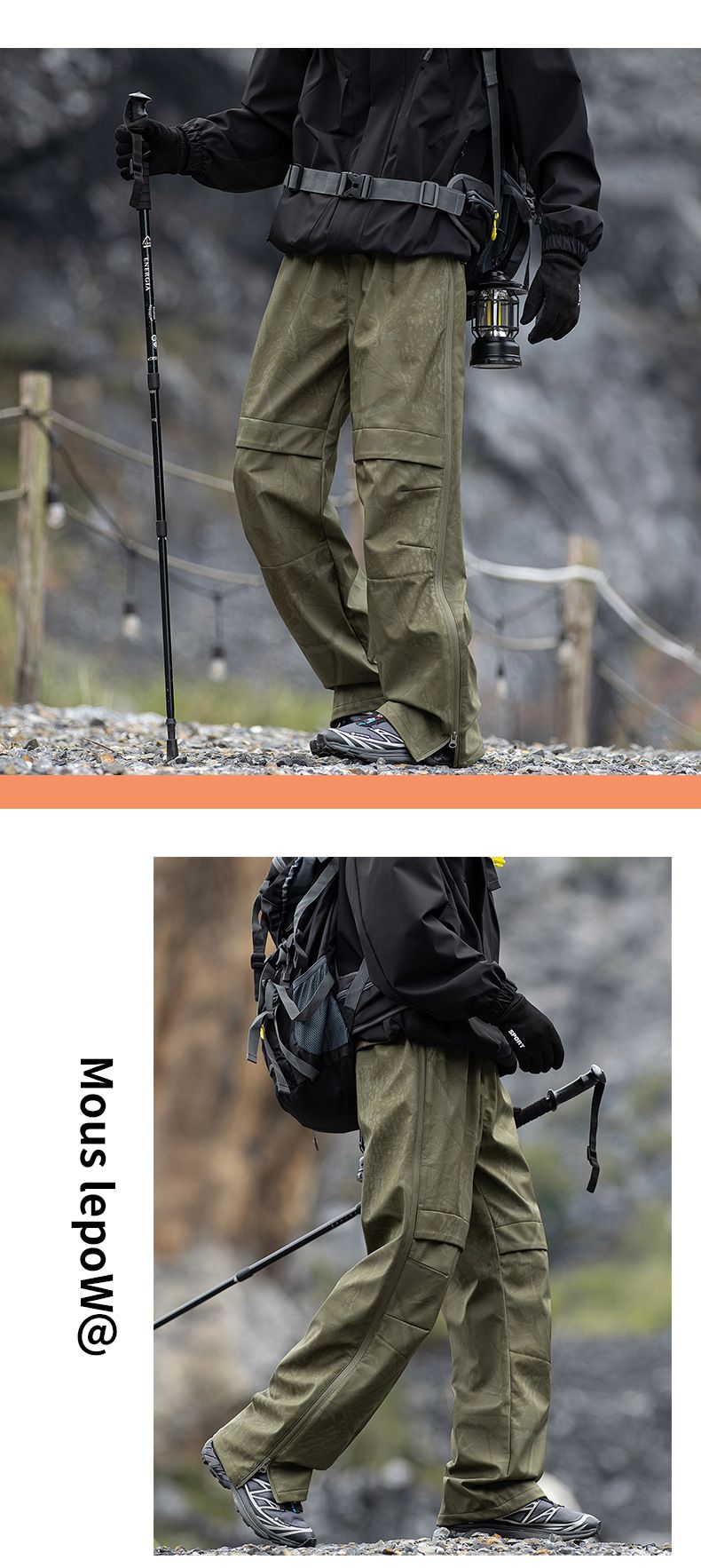 Pantalon de parachutiste trois-épreuves pour homme, imperméable, coupe-vent, pantalon d'assaut d'extérieur, pantalon décontracté en velours_voghion.com