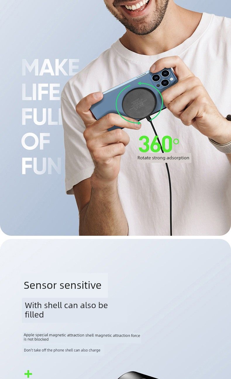 Super Compatible Three-in-One Magnetic Wireless Fast Charge 15W Charger Suitable For Iphone15 Headset Support_voghion.com