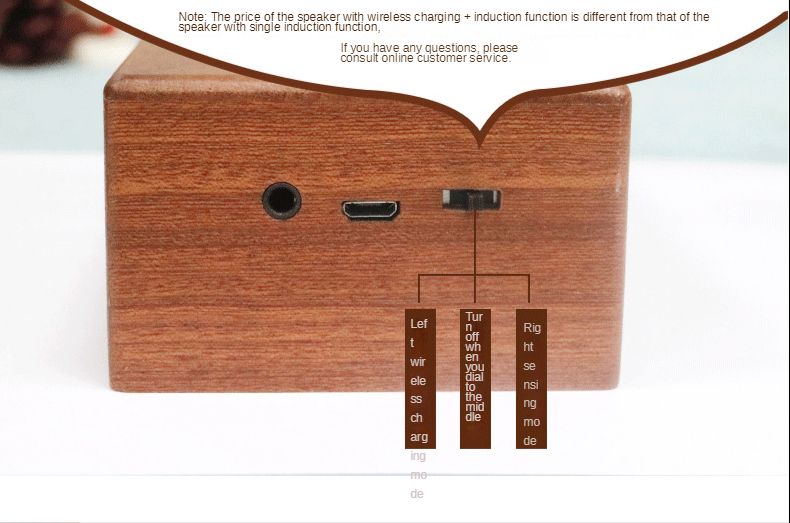 Induktsioonmobiiltelefoni väike kõlar, traadita subwoofer, valju puidust retroarvuti stereo_voghion.com