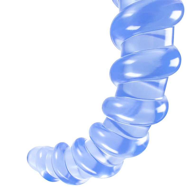 Spirál anális dugó tágító 3,6-6,5 cm-es pálcika alakú nyílással, krizantém G-pont masszírozó csíkkal, anális ostorral_voghion.com