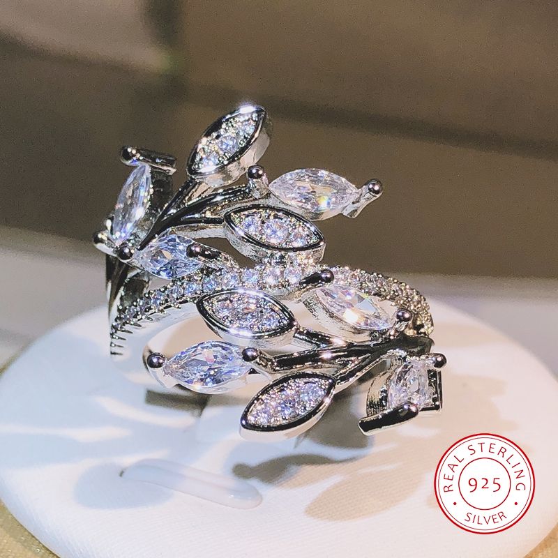 Ready Stock Sier Handmade Eternity Promise Cstal Ring AAA Cz Zirkon Verlobung Eheringe Ringe für Frauen Männer Finger Party_voghion.com