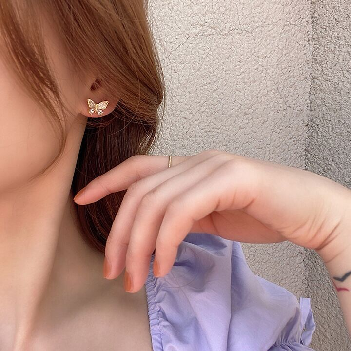 Sterling Sier VENUS Orecchini a farfalla alla moda per le donne Orecchini pendenti con perno per piercing all'orecchio Regalo per ragazza Fema_voghion.com