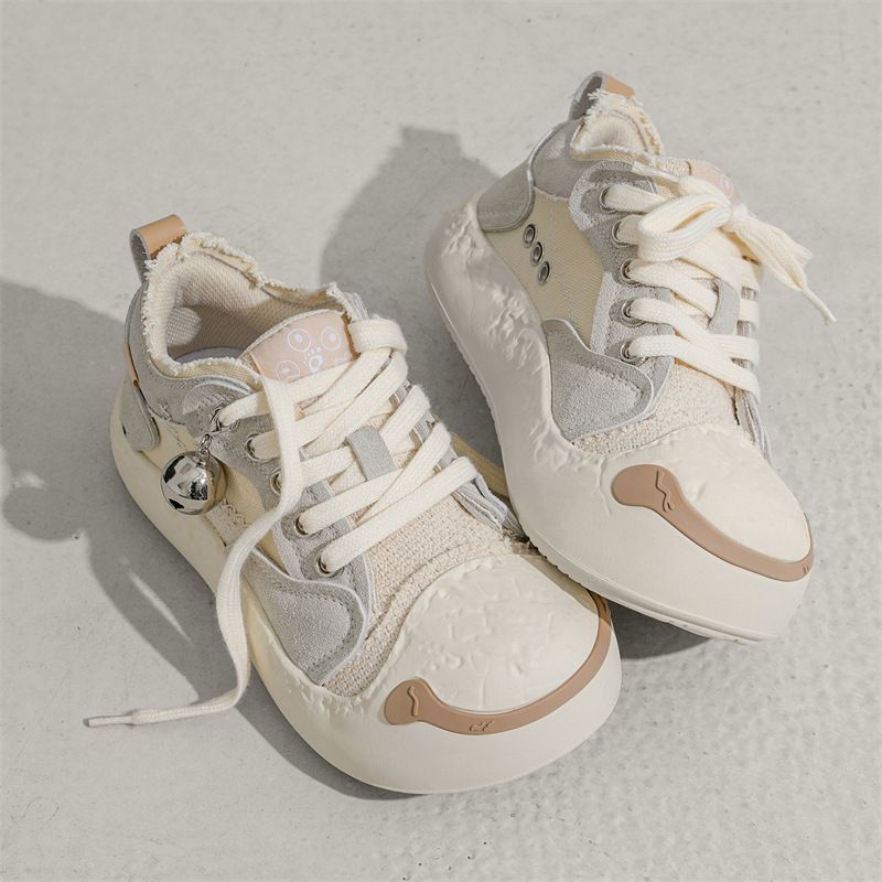 2025 Nuove scarpe divertenti con testa grande e suola spessa in tela con aumento di altezza per coppie, serie Open Mouth Smile_voghion.com