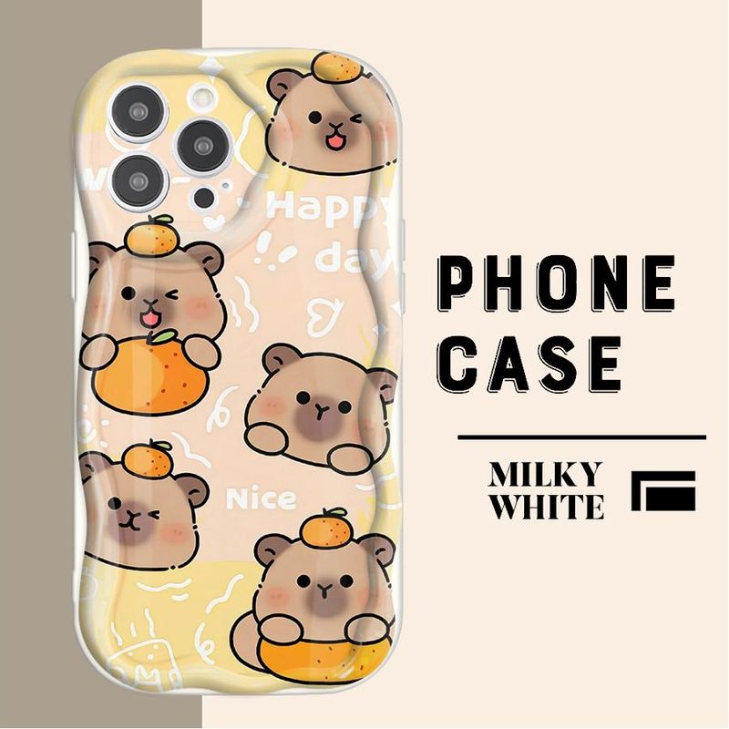 Coque de téléphone Capybara mignonne pour iPhone SE 8 7 15 16 ProMax 12 Pro 11 Pro XS Max 14 Plus 13 Mini XR Housse en silicone souple_voghion.com